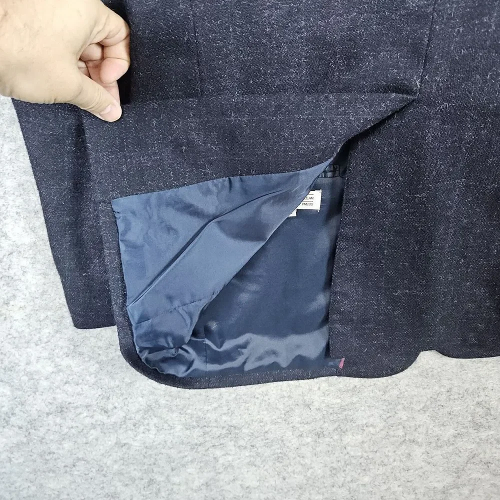Gino Cappeli Designer Collection Men's Blazer‎ Size R42 Navy Blue Scratchy Wool